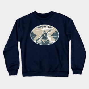 Retro Burgess Falls Kayaking Crewneck Sweatshirt